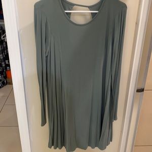 Olive green flowy dress